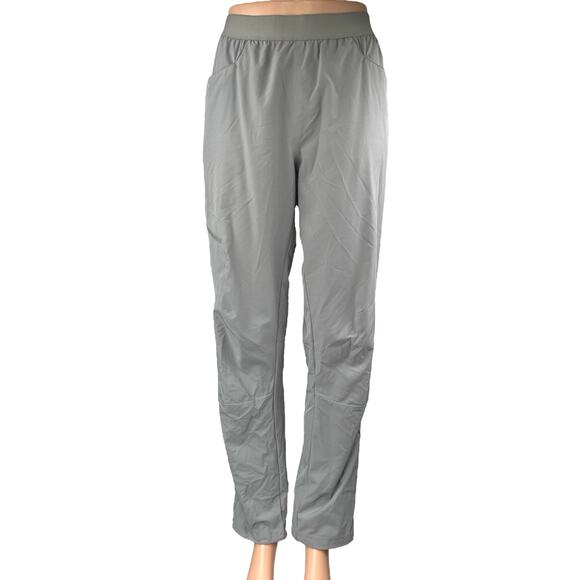 Patagonia Women's Gray Elastic Waist Straight Tapered Windbreaker Sweatpants 10 - Picture 1 of 5